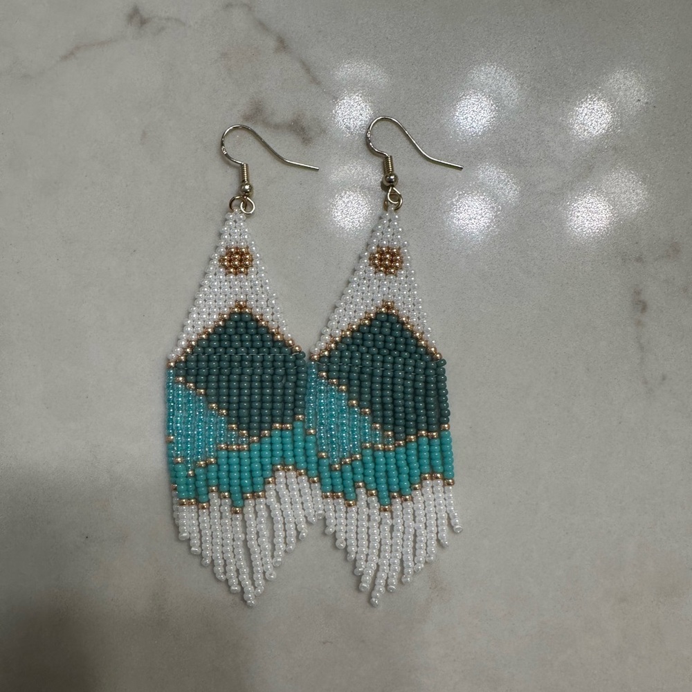 Beaded sunset earrings